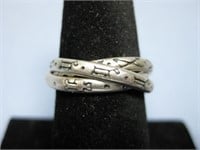 Carolyn Pollack Sterling Silver Three Stack Ring