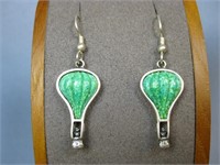 C.Pollack S.S. Turq. Hot Air Balloon Earring