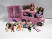 Assorted Barbies & Bratz Dolls W/ Accessories