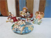 Resin Child Figurines & Plate Assortment