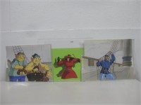 Three Hand Drawn Animation Cels See Info