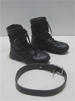 Belt & Boots Sz 8.5 Pre-Owned