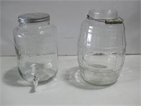 Two 13" Glass Jugs