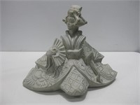 14"x 14" Plaster Geisha Statue