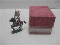 Hand Painted Miniature Toy Soldier Officer & Horse