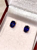 Sapphire Earrings - approx .75 carat