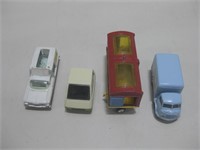 Four Vtg Corgi Metal Toy Cars