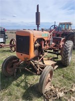 Allis Chalmers B Tractor w/ Woods 48" Belly Mower