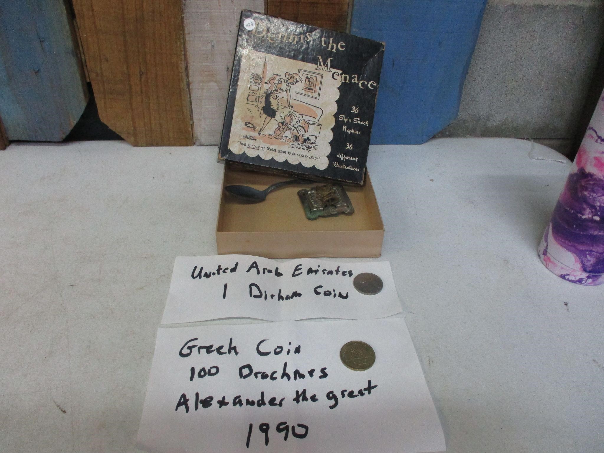 Box with Misc. - Greek Coins +