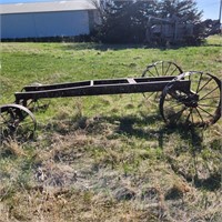 Vintage Steel Wheel Wagon Running Gear - approx 12