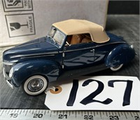 Die Cast Franklin Mint 1939 Ford Deluxe Conv Coupe