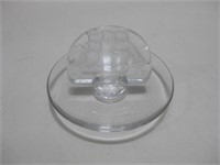 4"x 2.5" Lalique Glass Ship Pin Dish