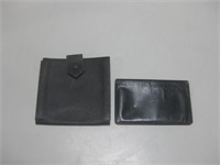 Antique Leather Folio & Leather Coat Wallet