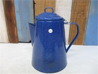Blue Enamel Coffee Pot