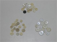 Various Antique Bone & Mother Of Pearl Buttons