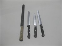 Four Assorted Knives Longest 18"