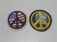 Two Vtg 1960s Peace Patches