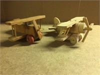 2 WOODEN AIRPLANES, TONKA AND ANOTHER