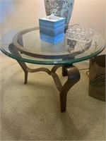 2x Glass/Metal End Tables