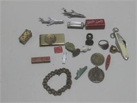 Various Tie Clips, Trinkets & Misc Items