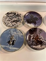 (12) WOLVES & OTHER NATIVE AMERICAN THEMED PLATES