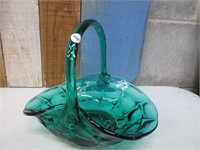 Emerald Glass Basket