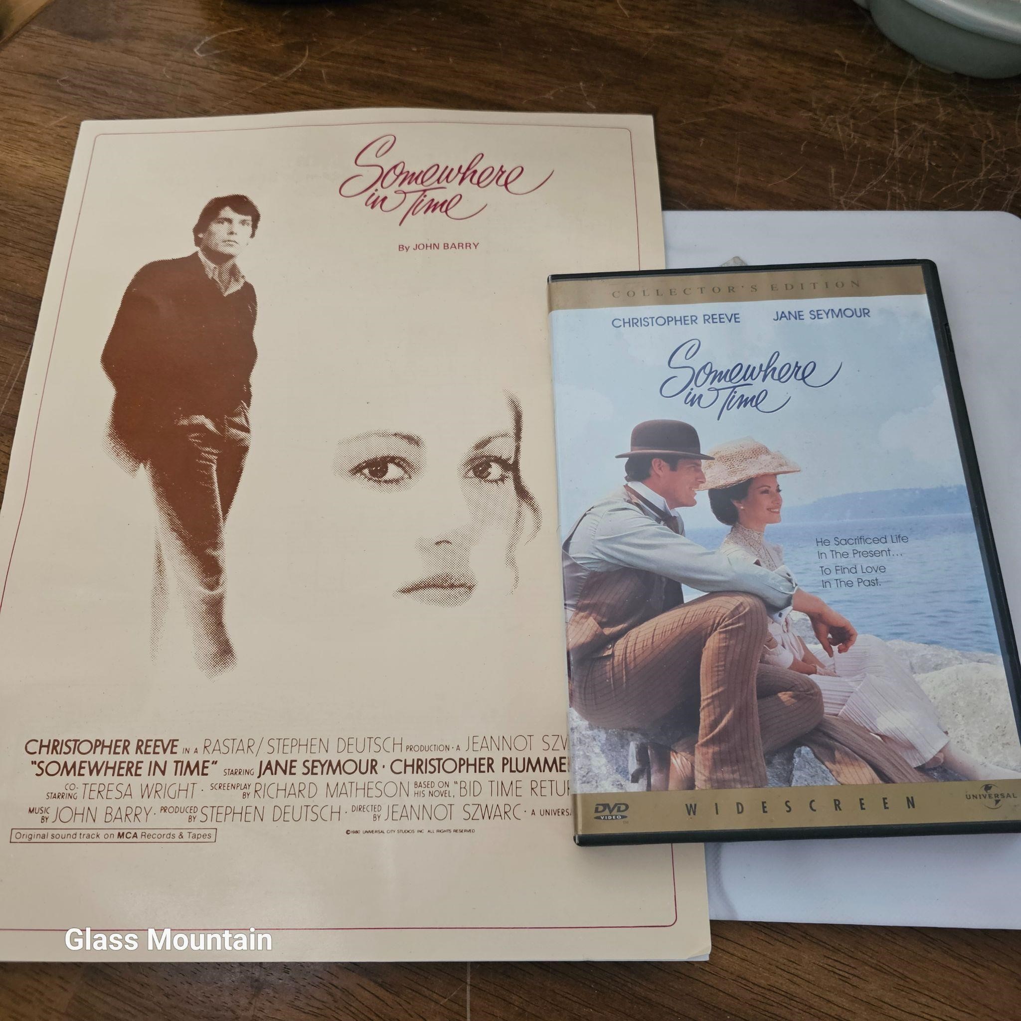 Somewhere in Time DVD Movie & Music Sheet Lot of 2