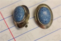 A Pair of Sterlign and Stone Earrings