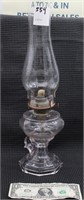 1800'S CLEAR GLASS FINGER OIL LAMP