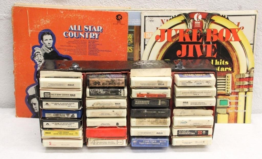 8 TRACK TAPES & 33 RPM RECORD ALBUMS