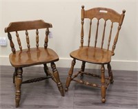 TWO WOOD SIDE CHAIRS