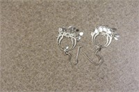 Pair of Filigree Sterling Earrings