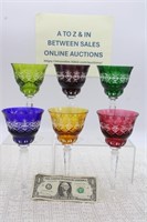 ANOTHER SET OF 6 MULTI-COLOR STEMWARE