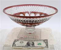 WESTMORELAND RUBY & CLEAR CONSOLE COMPOTE