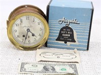 AIRGUIDE NO. 1252 SHIP'S BELL CLOCK, IN BOX