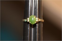 Gold Filled and Jade Ring