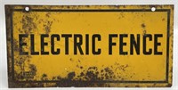 Vintage Electric Fence Tin Sign
