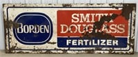 6ft Vintage Borden Fertilizer Metal Sign