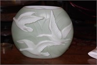Large Swan Phoenix Glass Vase