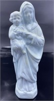 Light Blue Virgin Mary and Baby Jesus Figurine