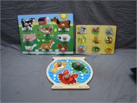 3 Assorted Melissa & Doug Children's Puzzles