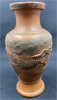 Mid Century Resin Chinese Dragon Vase