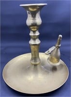 Indian Brass Candle Holder with Snuffer