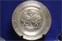 Germany Well Carved Pewter Plate