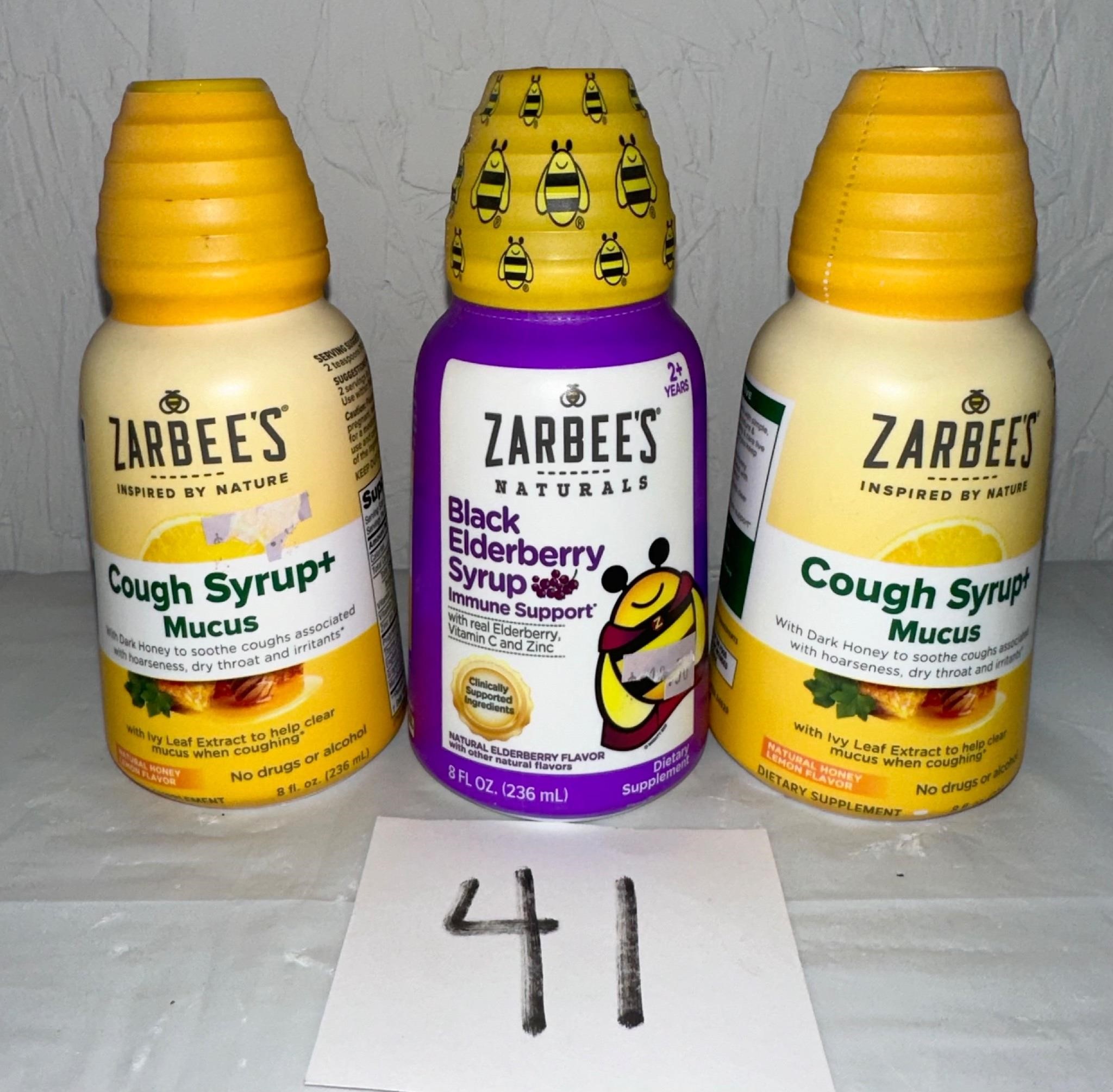 Zarbees Cough Syrup & Elderberry Syrup Immune Supp