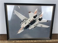 Framed Navy Airplane Photo