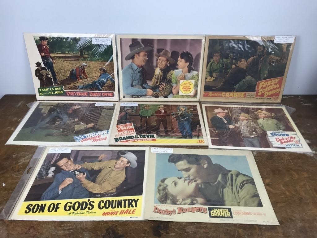 8 Western Movie Lobby Cards