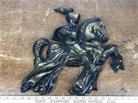 Wall Knight Riding Horse Plaque