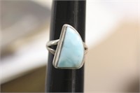 Sterling and Blue Stone Ring