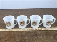 4 Esso Tiger Coffee Cups Mugs 1960s